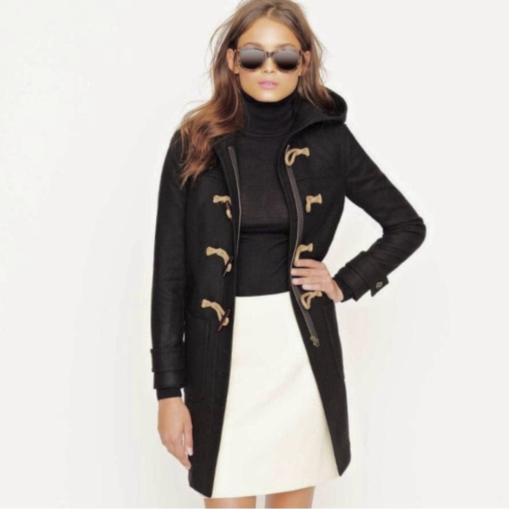 J. Crew Black Toggle Coat